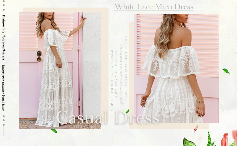 lace maxi dress women