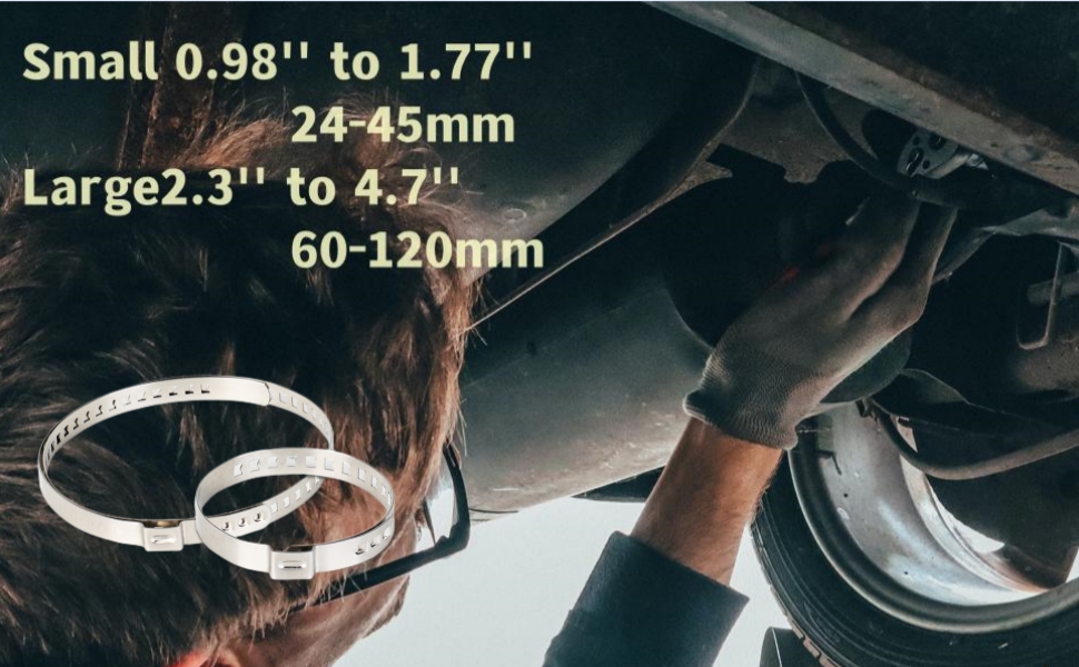 Nuscen 20 pcs CV Joint Boot Clamps Kit Stainless Steel Adjustable CV