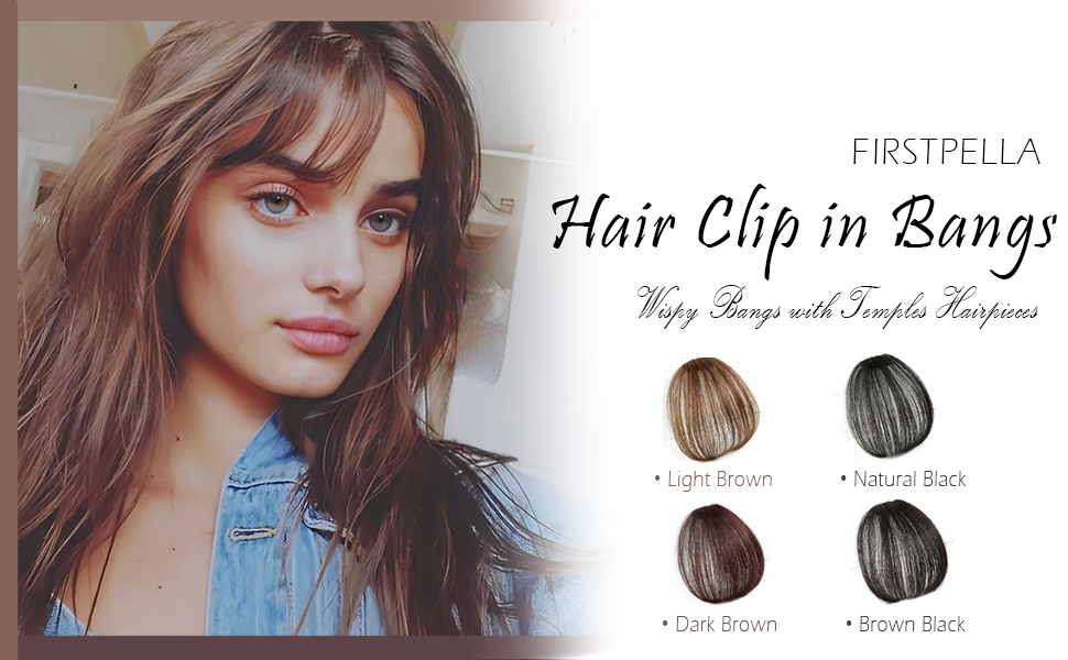 FIRSTPELLA 2PCS Hair Clip in Bangs, Curved Bangs Hair Clip