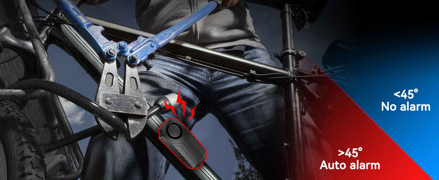 113dB loud vibration bicycle alarm with remote control