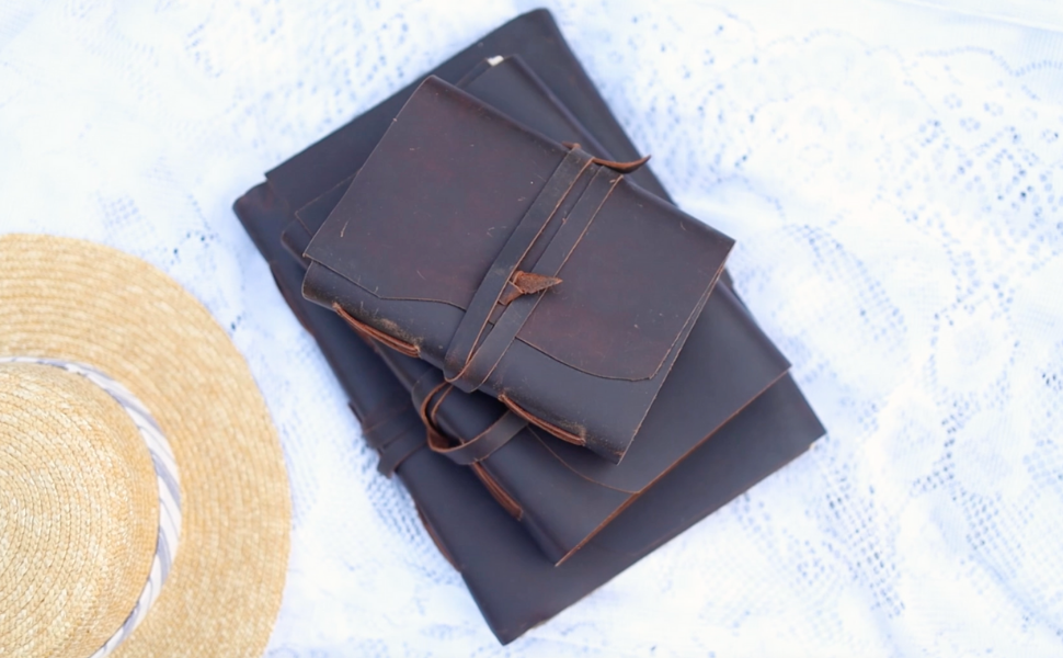 Amazon.com : Vintage Leather Journal Scrapbook for Women