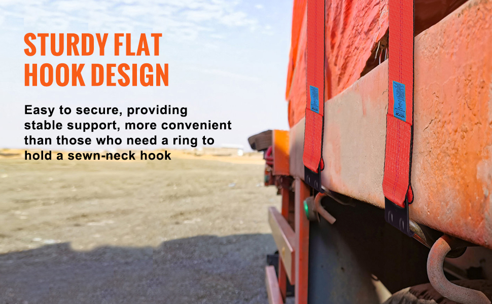 VEVOR Truck Straps, 4" x30' Heavy Duty Tie Down w/Flat