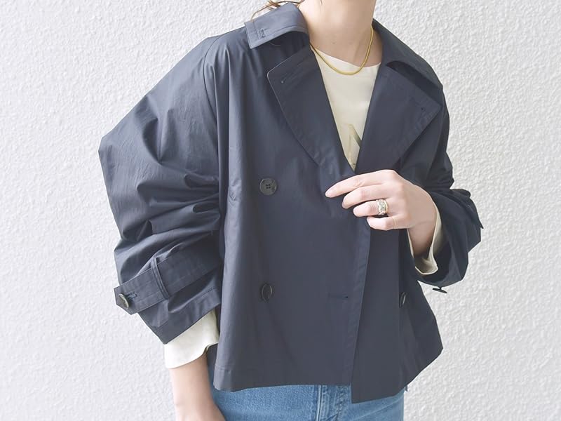 〈手洗い可能〉タイプライター ボリューム スリーブ ショート トレンチ コート セール】 〈手洗い可能〉タイプライター ボリューム スリーブ