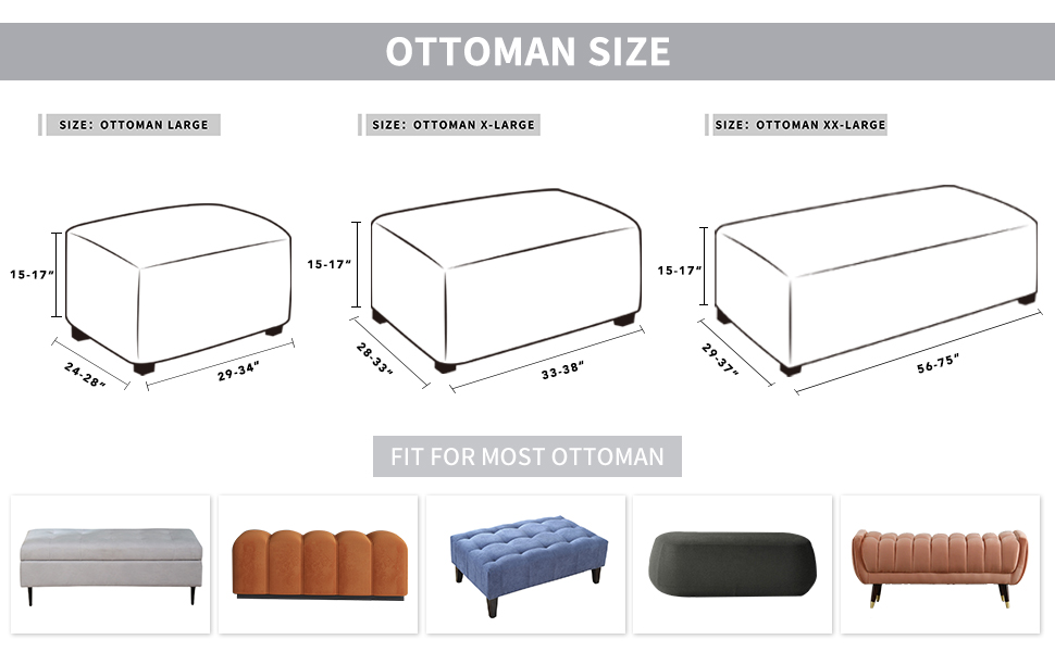 EasyGoing 100 Dual Waterproof Stretch Ottoman Cover