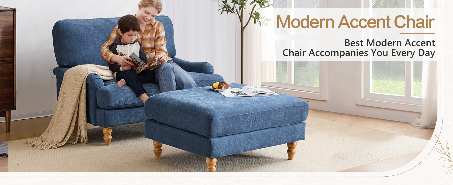 Oversized Chair Indoor with Ottoman