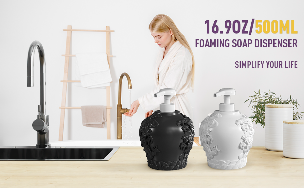 ITAXWORLD Foaming Hand Soap Dispenser Bathroom Foam Soap