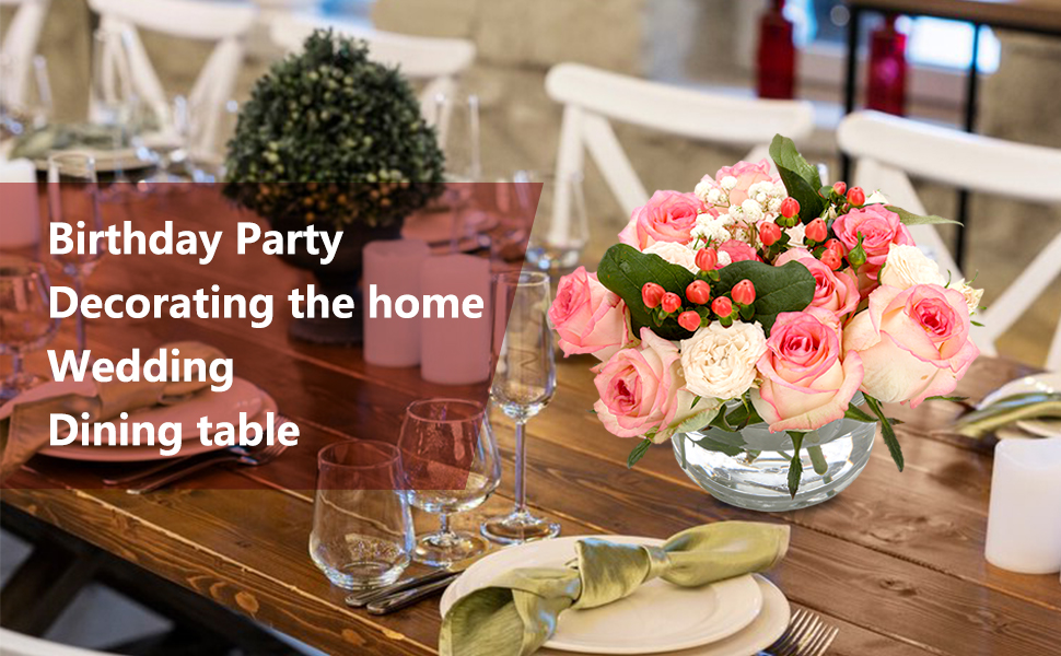 4PCS Acrylic Flower Vase for Centerpiece... 15 circle vase