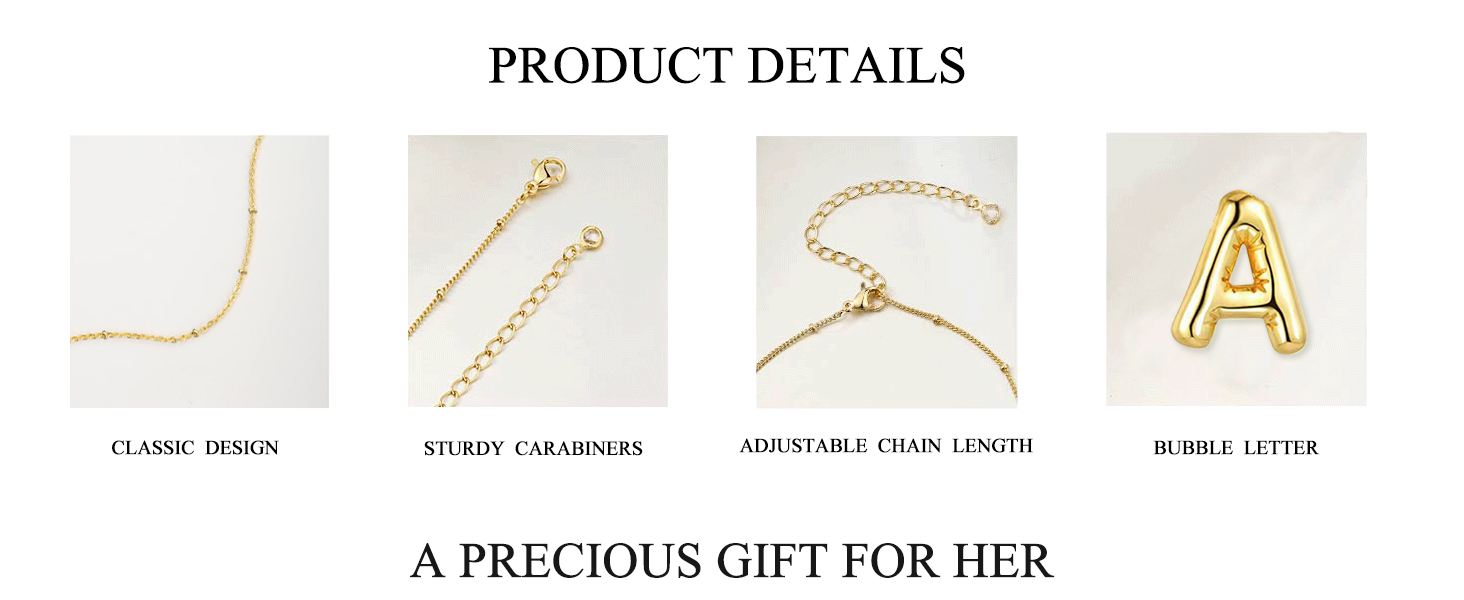 letter necklace for women