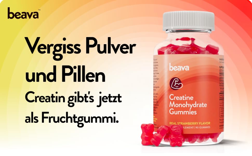 vergiss pulver und pillen - creatin gibt's jetzt als fruchtgummi.