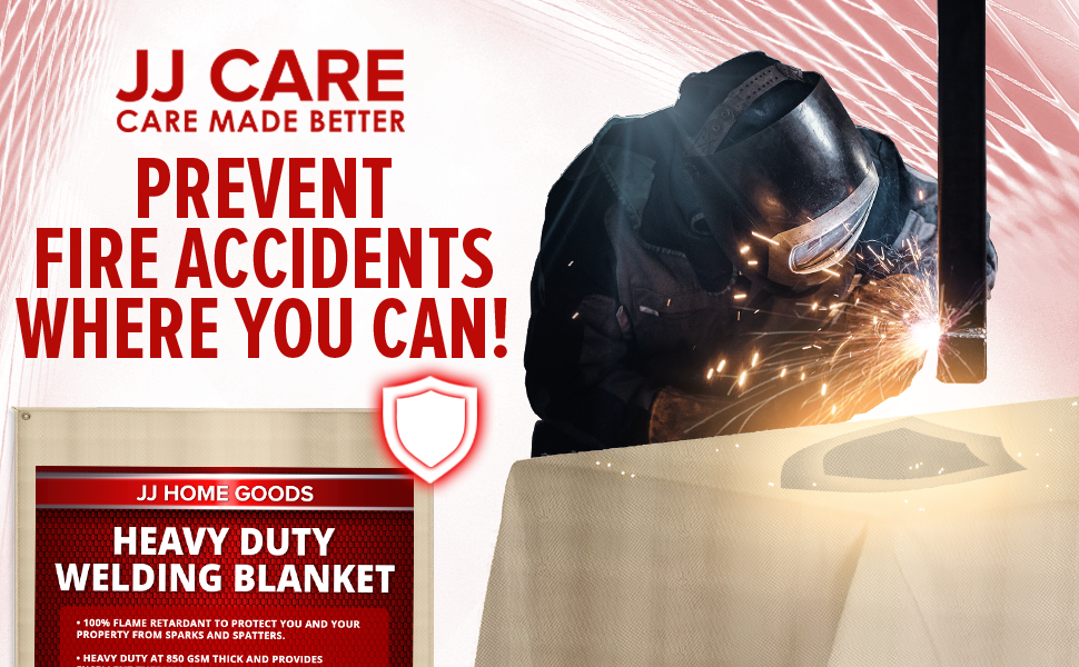JJ CARE Welding Blanket 1 Pack 6ft x 8ft Welding Mat