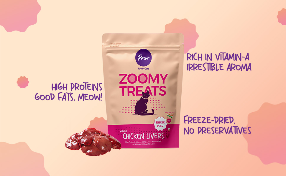 Pawr4Cats Zoomy Cat Treats | Chicken Livers