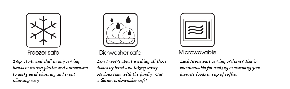 Freezer Dishwasher Oven Microwave Safe Prep Store Chill Serving Dinner Set Place Piece Setting Dish