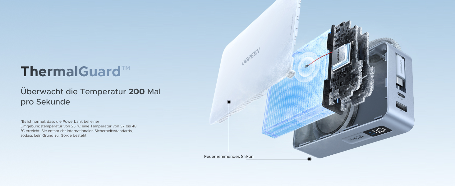 Der Text lautet „ThermalGuard“. Identisch mit Bild 1, das Badezimmerinstallationen mit an der Wand montierter Lüftungsanlage und technischen Diagrammen zeigt.