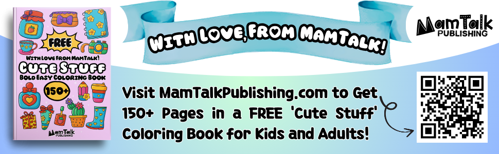 150 pages Free coloring book Cute Stuff by MamTalk