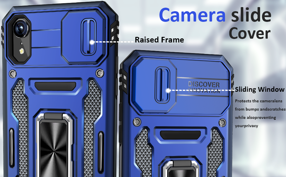 DMDMBATH for iPhone XR Case with Slide Camera Cover, iPhone XR phone Case with