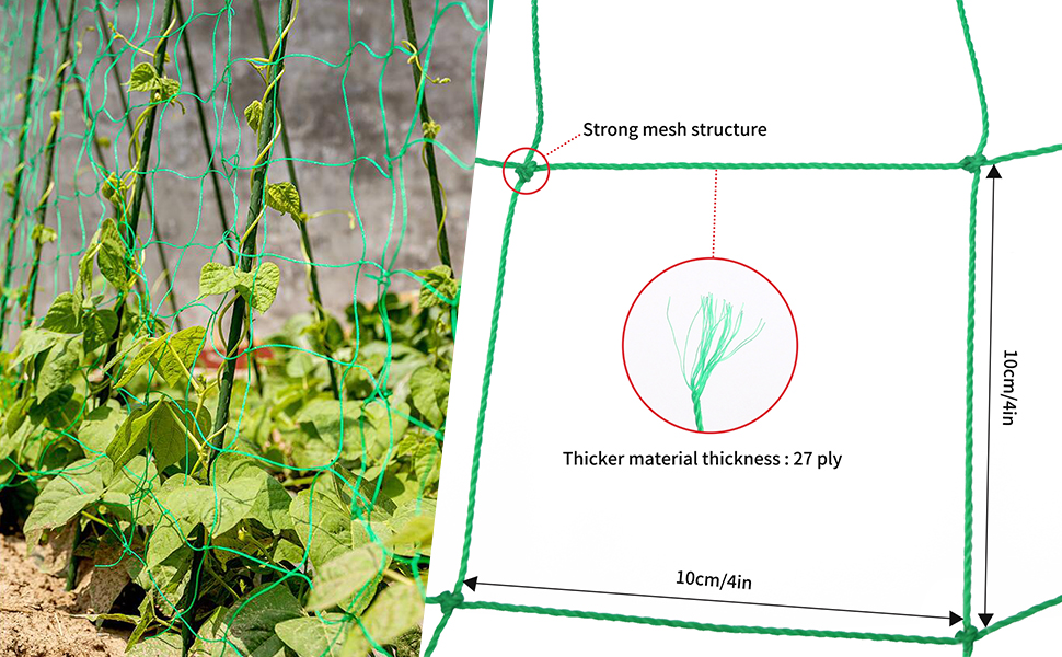 Trellis Netting for Climbing Plants,5.9Ft x 11.8Ft,Heavy