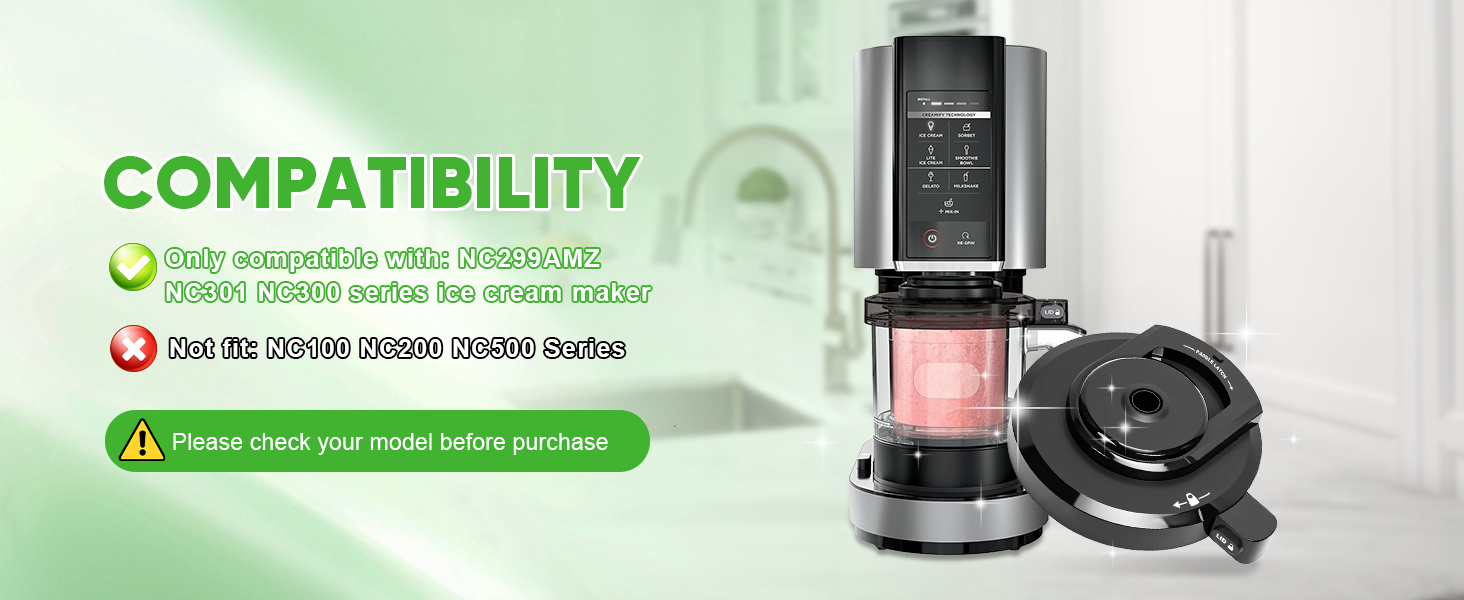 creami accessories; creami replacement parts; outer bowl lid for nc301;  creami replacement nc300