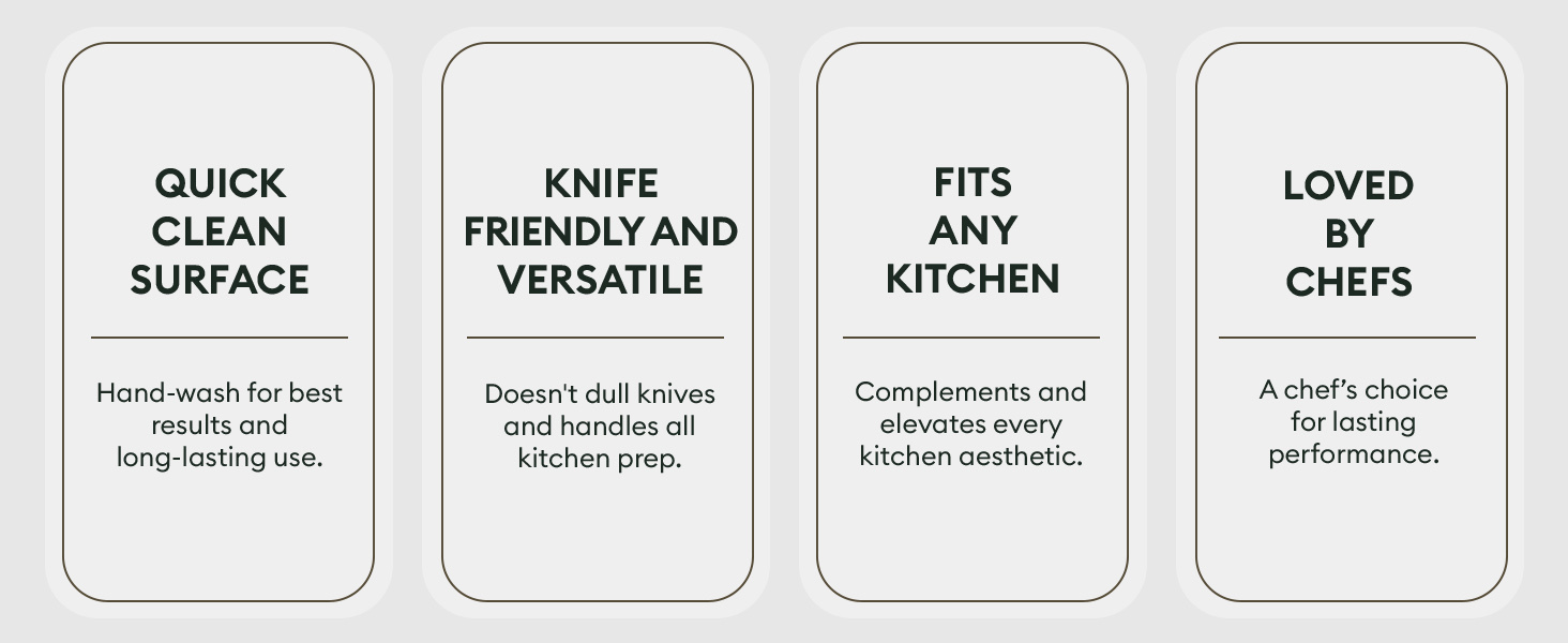 quick clean knife friendly