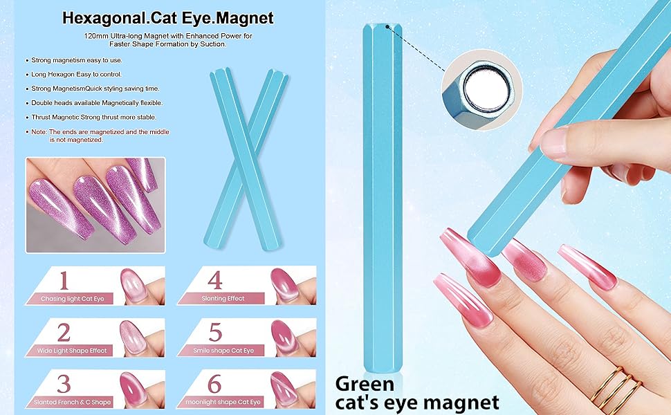 Double-Ended Hexagon Strong Nail Magnet