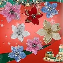 Poinsettia Christmas Decorations