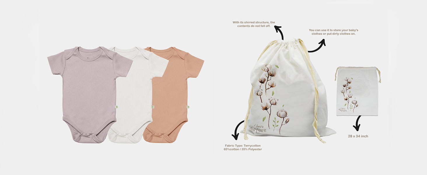 Baby Bodysuits Vests I Short Sleeve Cotton Bodysuit