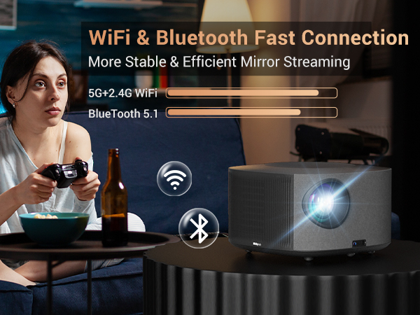 4k projector with wifi bluetooth