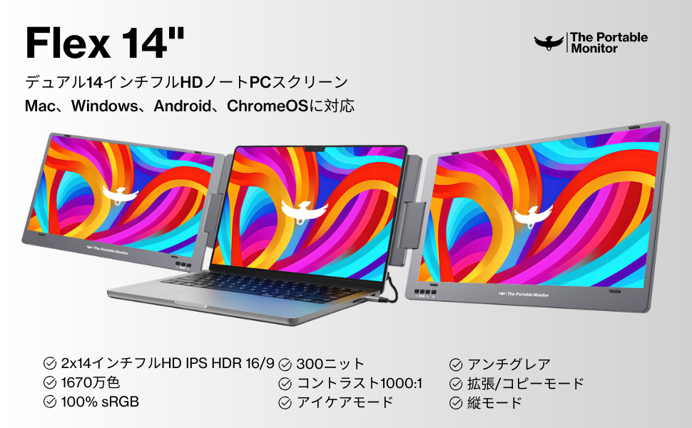 ディスプレイ・モニター本体 portable monitor Amazon.co.jp: The Portable Monitor - Dual 14