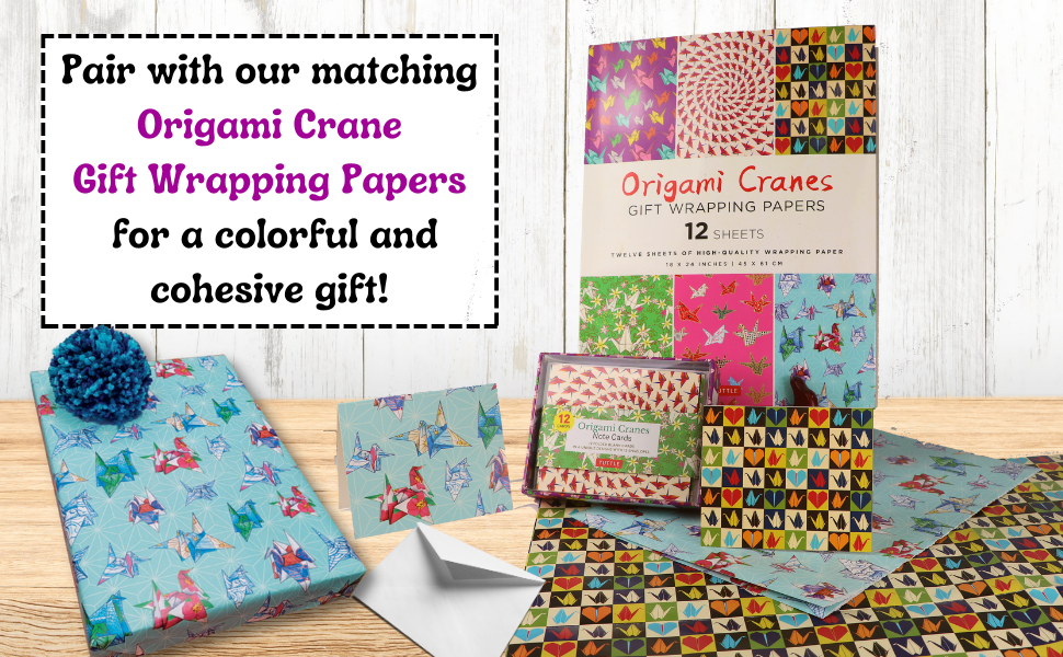 Origami Cranes Note Cards 12 Cards In 6 Designs With 13 Envelopes