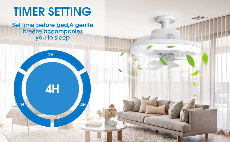 360 rotation ceiling fan light