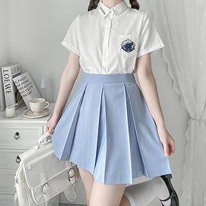 Amazon.co.jp: [Sharphon] 制服 スカート 42CM丈 8本 無地