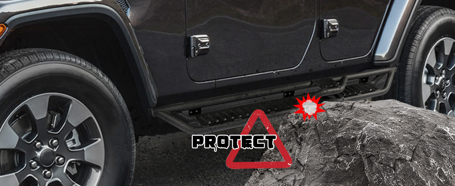 OFF ROAD running boards side steps for jeep wrangler jk 4 doors 2015