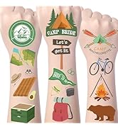 Yoyuspy Camp Bachelorette Temporary Tattoos - 200+ Camp Bachelorette Decorations Camp Bride Tatto...