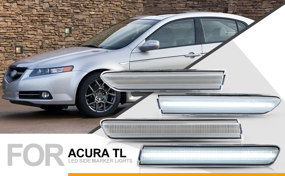 nsautolighting LED Side Marker Lights Kit for ACURA TL 2004