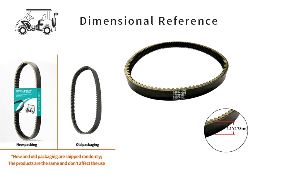 Driveup Golf Cart Clutch Drive Belt for EZGO TXT Medalist