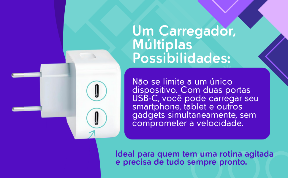 Um Carregador, Múltiplas Possibilidades: