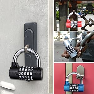 Amazon | YAVINCOL パスワードロック 南京錠 U字ロック 補助錠 5