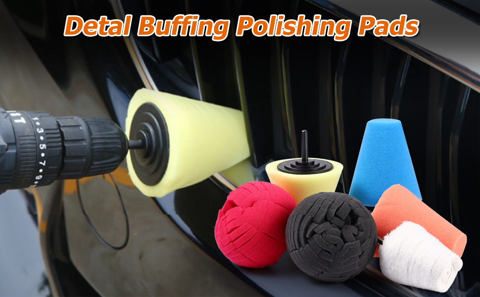 Car Sponge Buffing Buffing Pads 6 Pcs Backing Plate