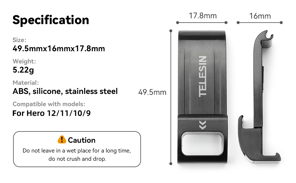 G2 Upgraded Water Resistant Battery Cover for Go Pro Hero 11 Hero 10 Hero 9