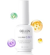 GELLEN Nail Primer and Dehydrator, 3-in-1 Hema-free Nourishing Nail Prep for Gel & Acrylic Nails ...