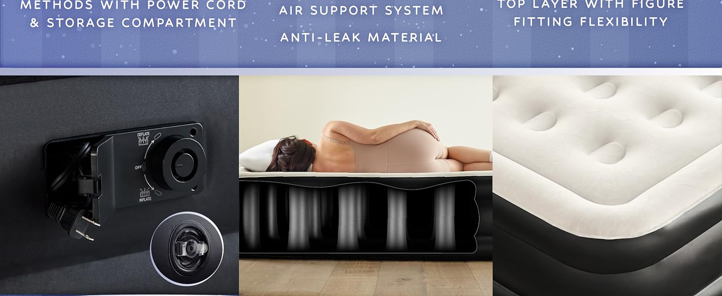 OhGeni Twin Air Mattress with Built in Pump, Blow Up