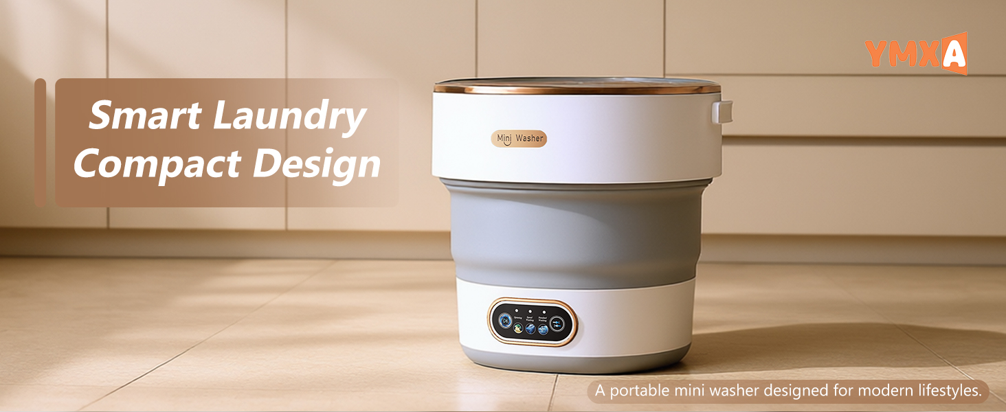 Mini Laundry Machine 16L — Foldable Portable Laundry Machine and Spinner for Baby Clothes, Underwear, Socks; Ideal for Travel, Dorms, Camping 2 Portable Washing Machine