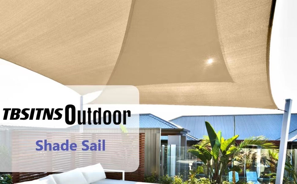 TBSITNS Sun Shade Sails Rectangle Shade Sail, 95 UV Block Canopy