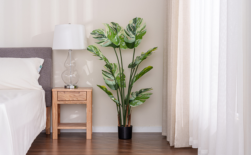 MyGift Set of 2 Artificial Tree, 4 Ft Tall Tropical