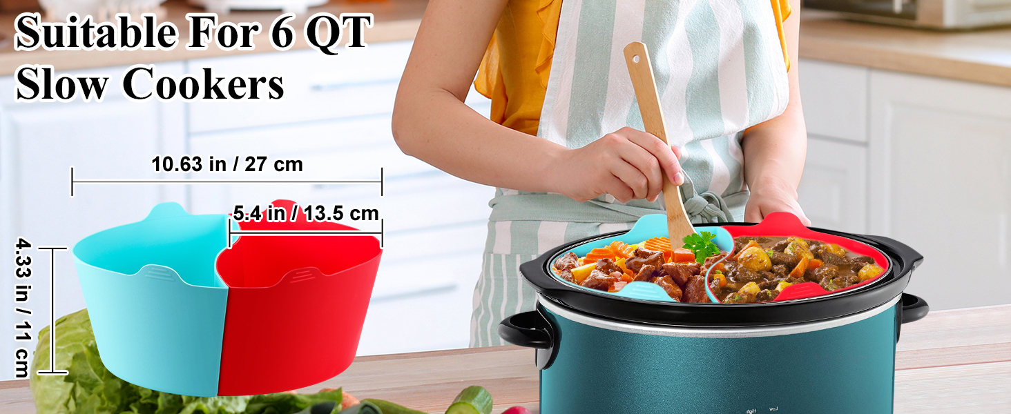 6 Quart Oval Slow Cooker Liners Compatible for Crock Pot 6 QT, Easyjoy for Crock Pot