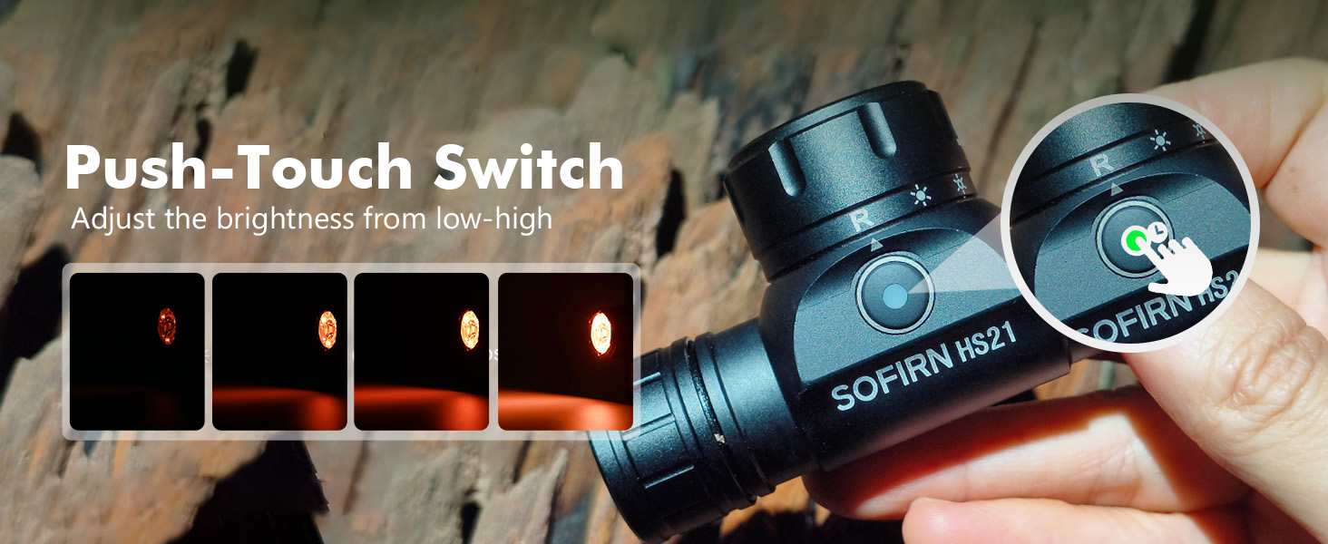 Push-touch switch adjust the brightness from low-high