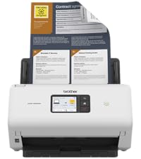Brother ADS-3300W High-Speed Desktop Scanner: 60pg auto feeder, extendable output, 2.8" touchscreen