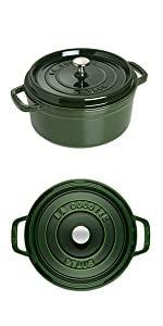 Amazon.com: STAUB Cast Iron Roaster/Cocotte, Round, 24 cm