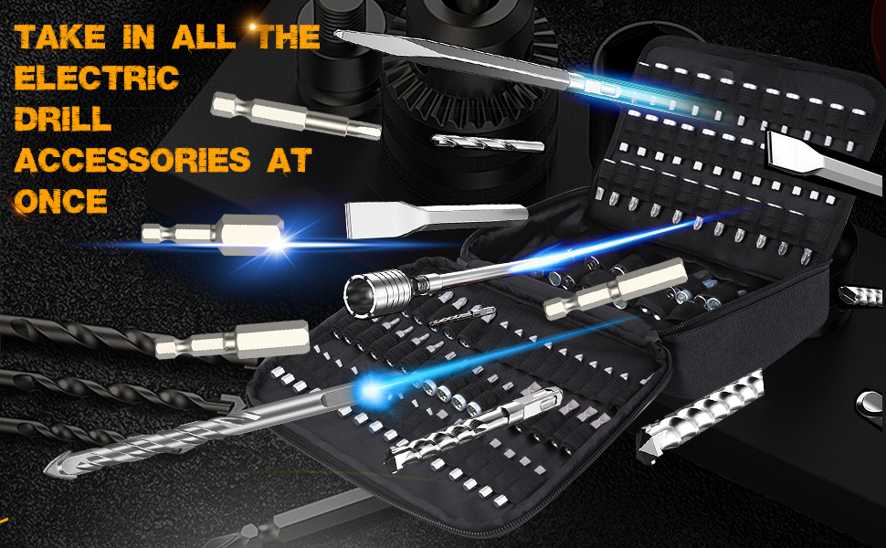 LOTCAIN 138 Hole Portable Socket Organizer, Drill Bit Organizer Drill