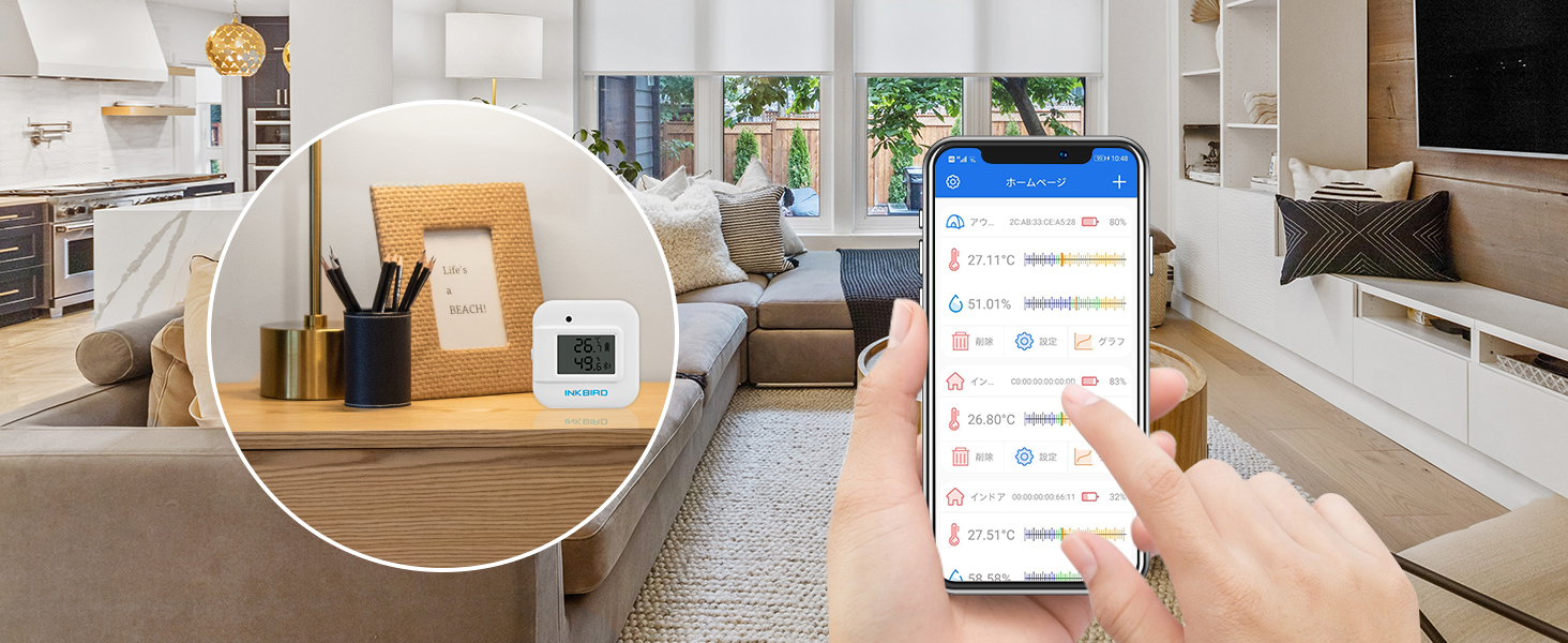 温湿度計 温度計 湿度計 Bluetooth温度計 Bluetooth湿度計 Bluetooth温湿度計 温度センサー 湿度センサー 温度 湿度 温湿度 データロガー 温度ロガー デジタル湿度計