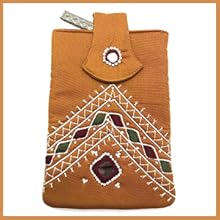 SriAoG  Handicraft Ladies Traditional Mobile Phone Pouch Cotton Wallet,   SPN-MX9E8